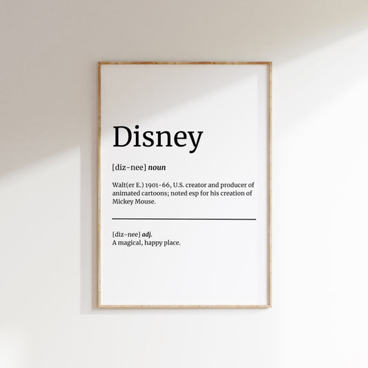 Disney Definition Print